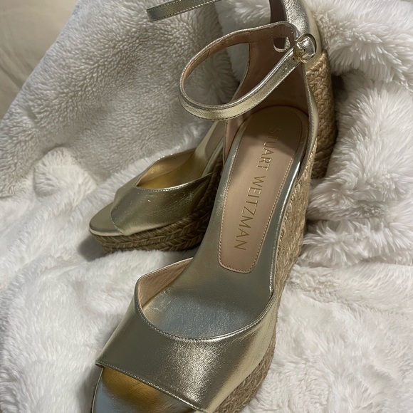 Women's Stuart Weitzman Nudistcurve Espadrille Wedges - Picture 3 of 6